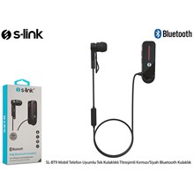 S-Link Sl-Bt9 Mobil Telefon Uyumlu Tek Kulaklıklı Titreşimli Kırmızı-Siyah Bluetooth Kulaklık(005.Snopy Sn-Bt9) - 1