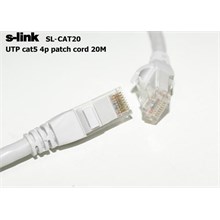 S-Link Sl-Cat20 Cat5 20Mt Gri Utp Patch Kablo(Kablo Cat5 S-Link 20Mt) - 1
