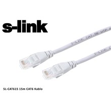 S-Link Sl-Cat615 Cat6 15Mt Gri Utp Patch Kablo(Kablo Cat6 S-Link 15Mt) - 1