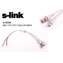 S-Link Sl-Dc562 Bnc+Dc 5.5-2.1 0.30Cm Dc 10 Paket (101.P Bnc+Power Sl-Dc562) - 1