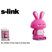 S-Link Sl-H425 4 Port 2.0 Pembe Usb Çoklayıcı(Usb Hub S-Link Sl-H425) - 1