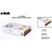 S-Link Sl-Ka380 12V 30A 380W Metal Kamera Güç Kaynağı(101.Adp S-Link Sl-Ka380) - 1