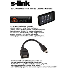 S-Link Sl-Otg20 Mini 5P To Otg Usb Dişi Data Kablosu Tablet Pc İçin(Tel K Mıc Sl-Otg20) - 1