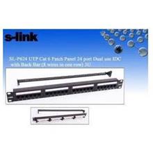 S-Link  Sl-P624 24Lü Utp Cat6 Patch Panel(Oem Panel S-Link Sl-P624) - 1