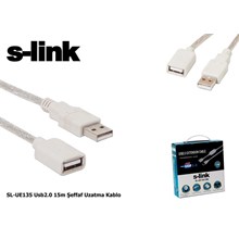 S-Link Sl-Ue135 15Mt 2.0 Usb Şeffaf Uzatma Kablosu(Kablo Usb S-Link Ue135) - 1