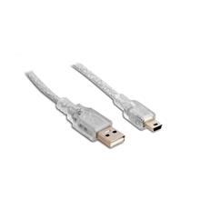 S-Link Sl-Uk53 Usb 2.0 3M Şeffaf Usb Am-Mini 5Pin Kablo(Kablo Usb S-Link Sl-Uk53) - 1