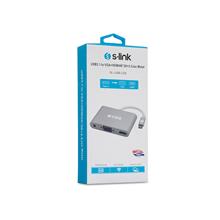 S-Link Sl-Usb-C58 Usb3.1 Metal To Vga+Hdmı4K-2K+3.(Kablo Ç Sl-Usb-C58) - 1