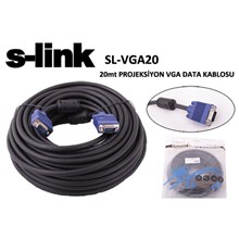 S-Link Sl-Vga20 20Mt Ekran Kartı E-E Data Kablosu(Kablo Vga Sl-Vga20 20Mt) - 1