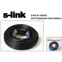 S-Link Sl-Vga25 25Mt Ekran Kartı E-E Data Kablosu(Kablo Vga Sl-Vga25 25Mt) - 1