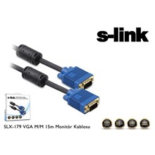 S-Link Slx-179 Vga M-M 15M Monitör Kablosu(Kablo Vga S-Link Slx-179) - 1