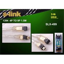 S-Link Slx-499 1.5Mt 4-9 1394 Firewire Gold Kablo(Kablo Firewire Slx-499) - 1