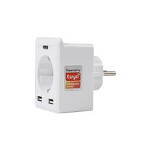 S-Link Swapp Sl-04 10A Akım Korumalı Akıllı Priz 2 Usb 2.4 Ghz Wifi Tuya Destekli(Kablo P S-Lınk Sl-04) - 1