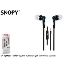 Snopy Sn-J5 Mobil Telefon Uyumlu Kulak İçi Siyah Mikrofonlu Kulaklık(005.Snopy Sn-J5 Siyah) - 1