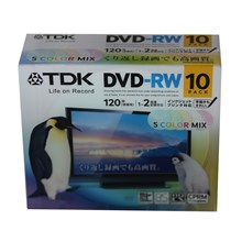 Tdk Dvd-Rw 4.7Gb 120Mın 1-4X 10 Lu Kututlu Printable(Dvd-Rw 10Lu Tdk 4.7Gb) - 1