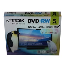 Tdk Dvd-Rw 4.7Gb 120Mın 1-4X 5 Li Kutulu Printable(Dvd-Rw 5Li Tdk) - 1