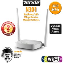 Tenda N301 300 Mbps 4 Port Router 2 Anten(Oem Ap Tenda N301) - 1