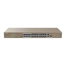 Tenda Tef1126P-24-250W 24 Port Poe+ 10-100 Switch Çelik Kasa Rack Mount(Oem Hub 24 Port Tef1126P) - 1