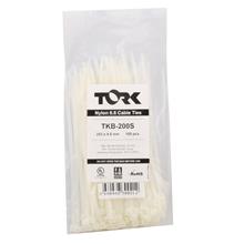 Tork Tkb-200S 4.8-203 Beyaz Kablo Bağı 100Lü Paket(Kablo Bağı Tkb-200S) - 1