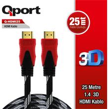 Qport 25 Metre Q-Hdmı25 1.4V Altın Uçlu Hdmı Kablo