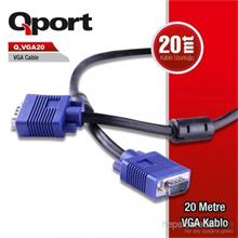 Qport 20 Metre 15Pin Vga Monitör Kablo (Q-Vga20)