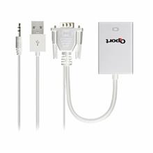 Qport Vga To Hdmı Çevirici + Ses Kablosu (Q-Vh)