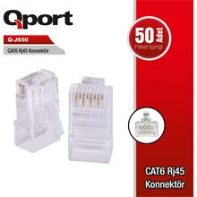 Qport Q-J650 Cat6/Cat5 (50 Lik) Rj45 Konnektör
