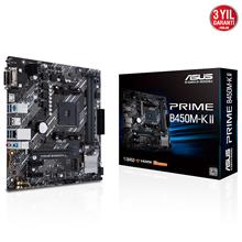 Asus Prıme B450M-K Iı Am4 Ddr4 4400 Ses+Glan Hdmı Dsub Dvı M2 Matx