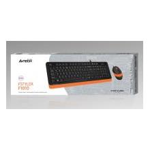 A4-Tech F1010 Q Usb Kablolu Turuncu Multimedya Mouse Set