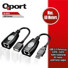 Qport 60 Metre Usb Extender 2Li Paket (Q-Ux2)