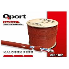 Qport 500 Metre Q-Cato2Rhf Lszh[Yanmaz] Cat6 0.58Mm Outdoor Kablo
