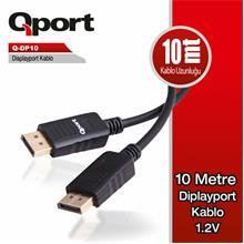 Qport 10 Metre 1.2V Display Port Kablo (Q-Dp10)