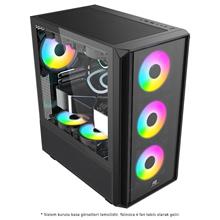 Powerboost Pb-P3602Bb 850W 80+ Bronze Usb 3.0 Mesh Argb Fan Siyah Atx Kasa