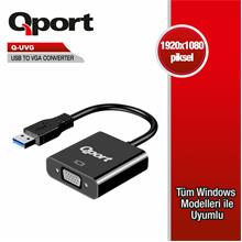 Qport Usb 3.0 To Vga Çevirici (Q-Uvg)