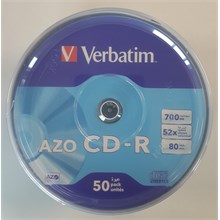 Verbatim Cd-R 50Li Azo 700Mb 52X 80Min (069726-02)(Cdr 50Li Vrb Azo) - 1