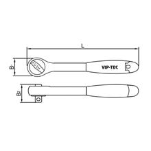 Vıp-Tec 1-4" Prpfesyonel Cırcır Kolu Vt114005(Hrd Vıp-Tec Vt114005) - 2