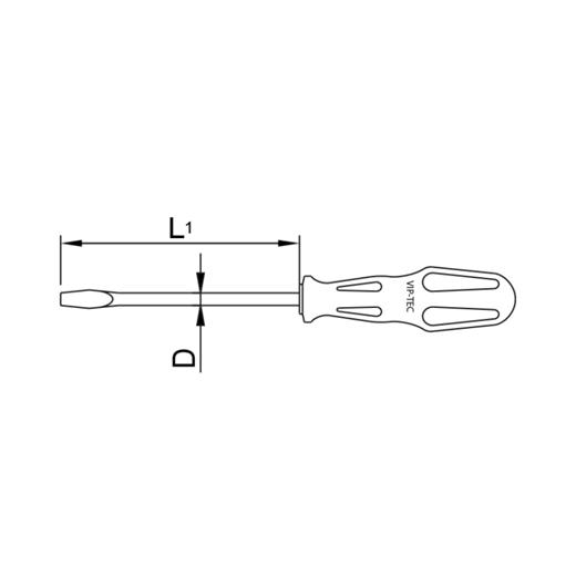 Vıp-Tec Art Düz Tornavida 8,05X150Mm 6100-74(Hrd Vıp-Tec 6100-74)