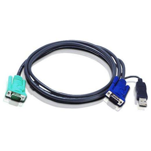 Aten 2L-5201U Usb Kvm Swicht İçin 1,20 Metre 1 X 15 Pin Sphd Erkek  -  1 X Monitör 15 Pin Hdb Erkek(Kablo Kvm Aten 2L-5201U)