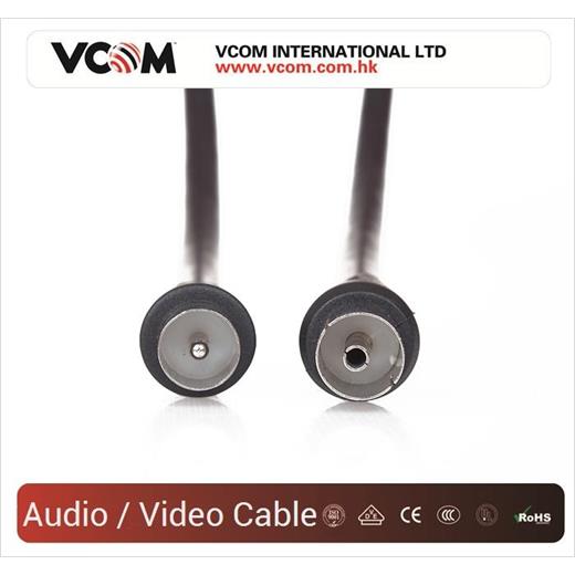 Vcom Cv602-B 5Mt Analog Siyah Tv Uzatma(Kablo Vcom Cv602B-5)