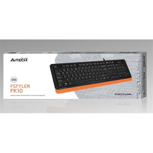 A4 Tech Fk10 Q Usb Fsytyler Turuncu Tr Fn-Mmedya Klavye(Kl Tech Fk10 Q Usb Turun)