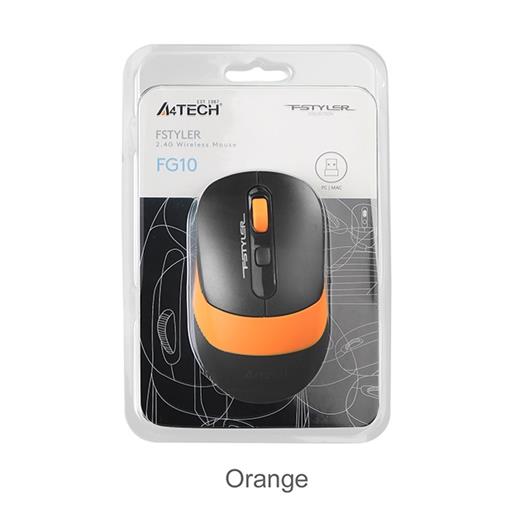 A4 Tech Fg10 Turuncu Nano Kablosuz Optik 2000 Dpı Mouse(Mou Tech Fg10 Turuncu)