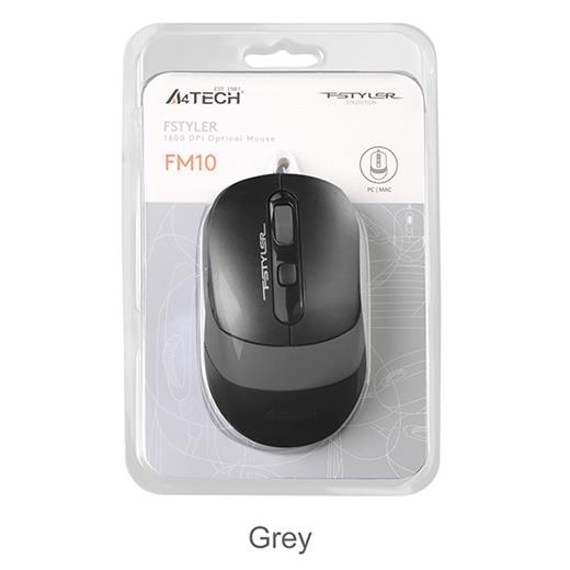 A4 Tech Fm10 Usb Fstyler Gri Optik 1600 Dpı Mouse(Mou Tech Fm10 Usb Gri)