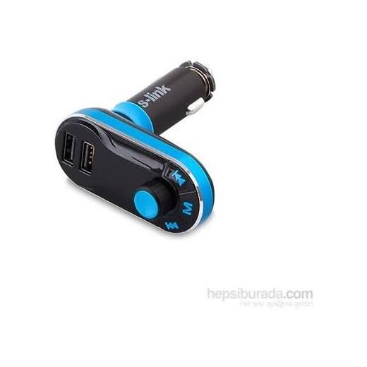S-Link Sl-Fm66 Sd-Usb Destekli + 2.1A Usb Şarj Port Fm Transmitter(Mp3 Trans S-Link Sl-Fm66)