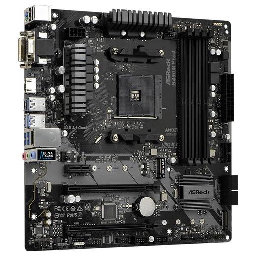 Asrock B450M-Hdv R4.0 Socket Am4, Ddr4 3200Mhz+ (O Anakart(Oem Brd Asrock B450M)