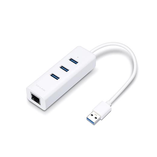 Tp-Link Ue330 10-100-1000 Mbps 3.0 Usb Ethernet Çevirici + 3 Port Usb Çoğaltıcı(Oem Ether Ue330)