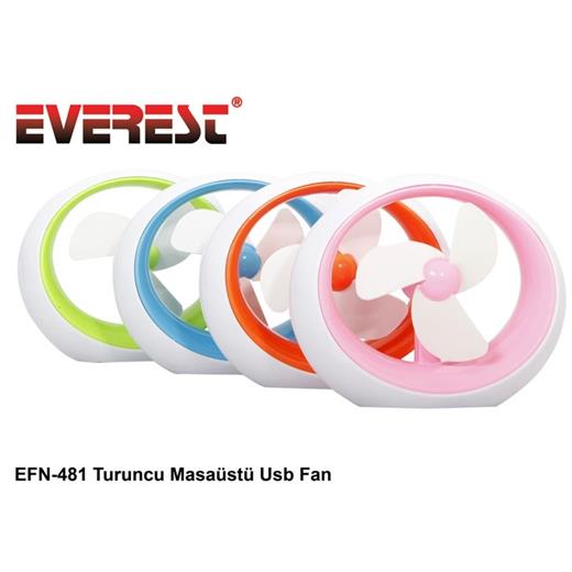 Everest Efn-481 Karışık Renkli Masaüstü Usb Fan (Kampanyalı Ürün)(100.F Everest Efn-481)