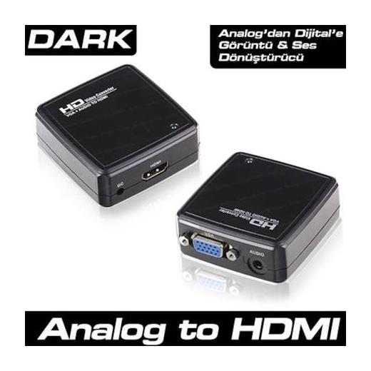 Dark Vga To Hdmı Dönüştürücü Siyah (Kablo Ç Dk-Hd-Avgaxhdmı2)