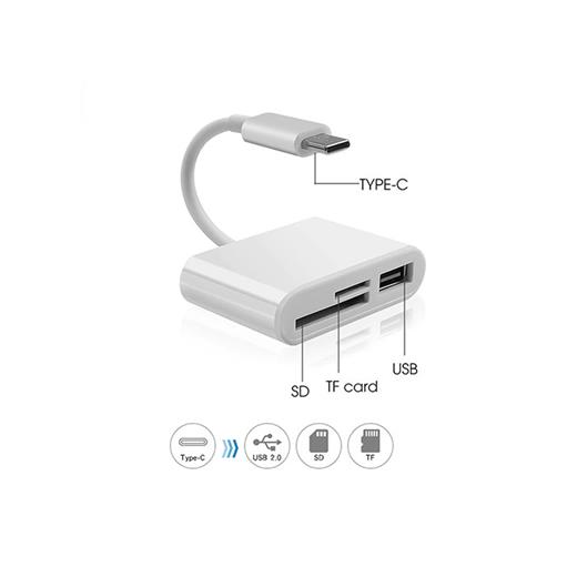 Hytech Hy-Xo50 Typec To Usb2.0 + Sd + Tf(Kablo Ç Hytech Hy-Xo50)