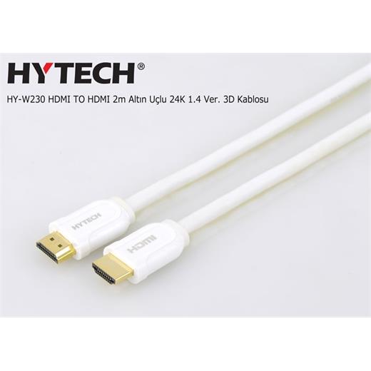 Hytech Hy-W230 2Mt Hdmi-M-Hdmi-M 1.4 Versiyon 24K 3D Gold Kablo(Kablo Hdmı Hy-W230)