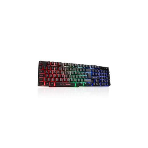 Dark Elite Force Gk1000 Mekanik Hisli Rainbow Aydınlatmalı Türkçe Q Oyuncu Klavyesi(Kl Dark Gk1000)