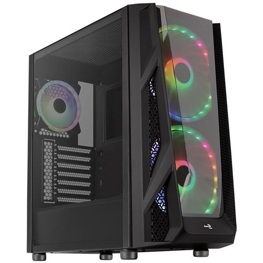 Aerocool Nighthawk Duo Argb 2 X 20Cm 1 X 12Cm Fan Siyah Atx Bilgisayar Kasası(O Atx Aerocool Nghthwkd)